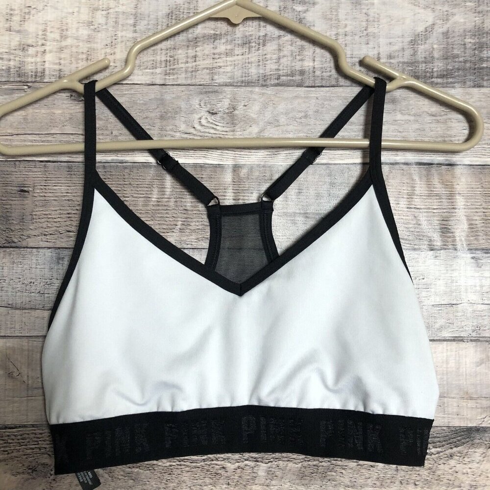PINK Sport By Victoria's Secret VS Women's White Sports Bra Size Small M
